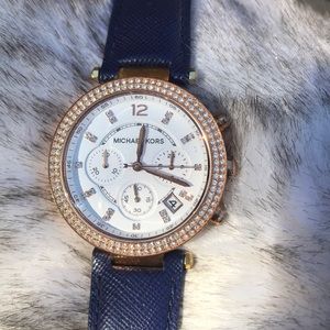 RARE/AUTHENTIC Michael Kors leather watch DIAMOND